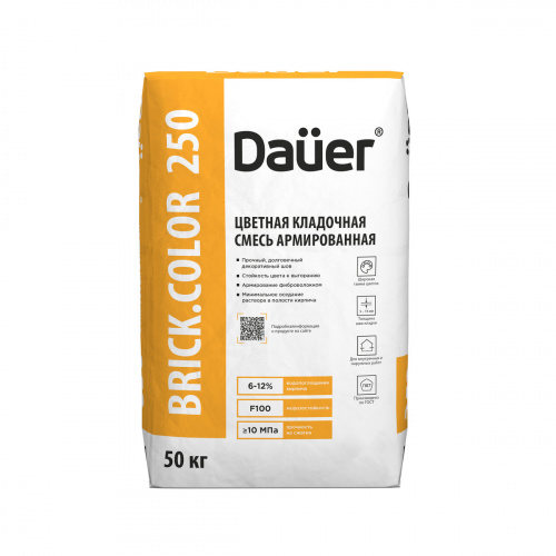 Цветная кладочная смесь армированная Dauer BRICK.COLOR 250 белая 50 кг