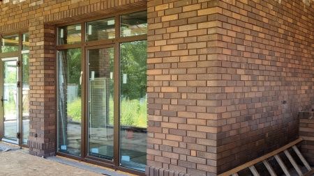 Клинкерный кирпич Керма Premium одинарный 1 НФ Коричневый полнотелый каре